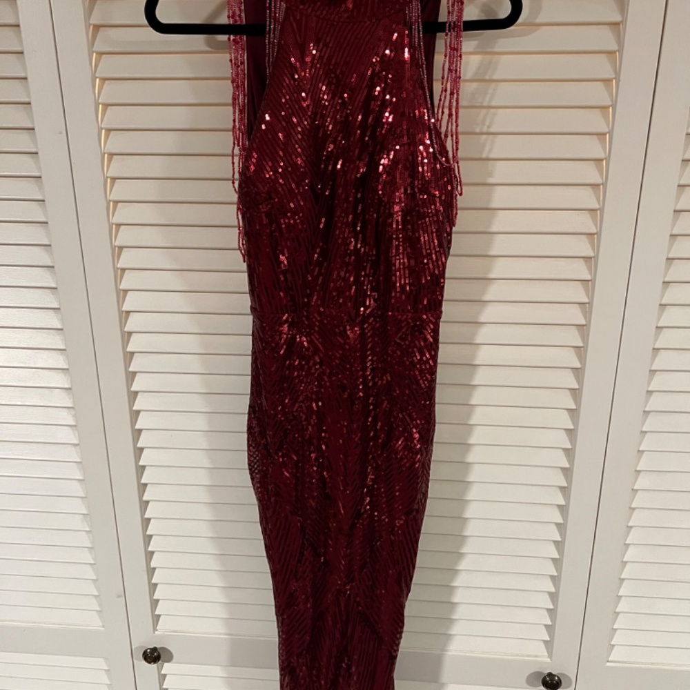 Red/ maroon Evening gown - Picture 7 of 7